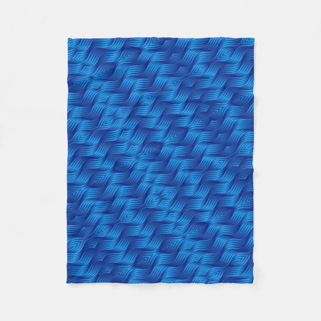 ADOM Deep Blue Woven Texture Blanket (Front)