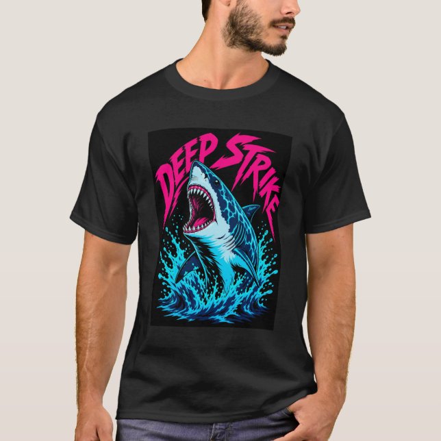 ADOM Deep Strike Shark Graphic T-Shirt (Front)