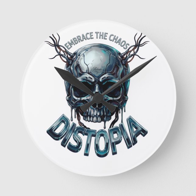 ADOM "Embrace the Chaos" Women's Tee Round Clock (Front)