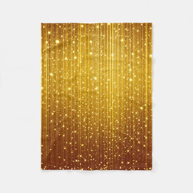 ADOM Golden Glitter Sparkle Throw Blanket (Front)