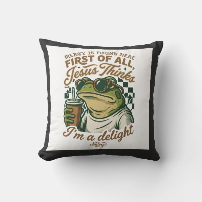 ADOM "Jesus Thinks I'm A Delight" Women's Tee Cushion (Front)