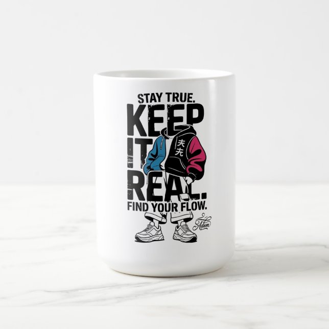 ADOM Keep It Real Long Sleeve Tee Coffee Mug (Center)