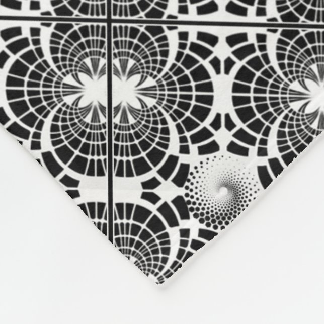 ADOM Monochromatic Ornate Pattern Blanket (Corner)