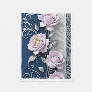 ADOM Pastel Pink Roses Blanket