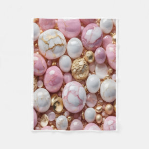 ADOM Pink and Gold Marble Gem Blanket