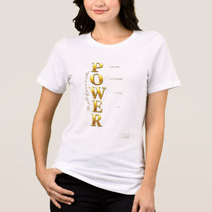 ADOM Premium Inspirational "POWER" Graphic Women's Tri-Blend Shirt