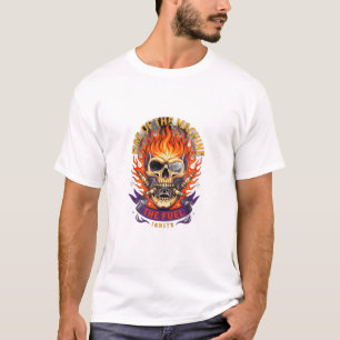 ADOM Ride Die Flame Skull T-Shirt