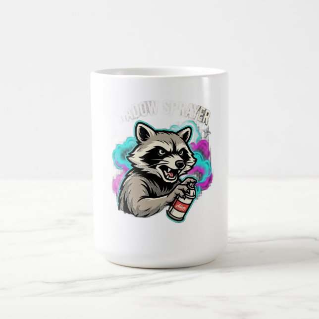 ADOM Sprayer Racoon Long Sleeve Coffee Mug (Center)
