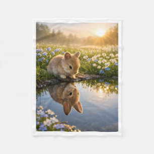 ADOM Sunrise Bunny Water Reflection Blanket