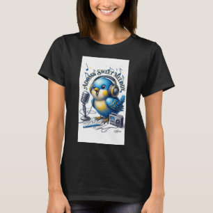 ADOM's Sweet Melody Cute Blue Bird Organic T-Shirt