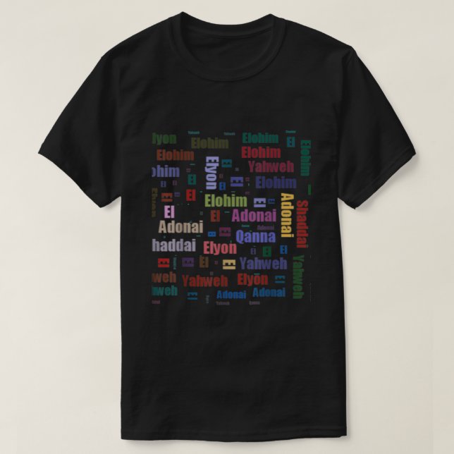 Adonai Different names of God Christian T shirt258 T-Shirt (Design Front)