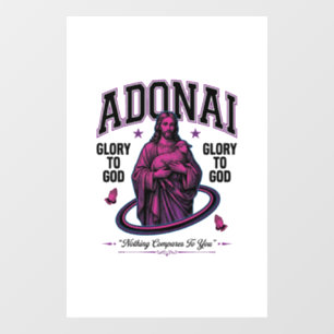 Adonai Glory to God Vintage Christian Vector Desig