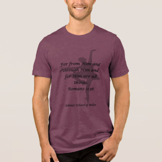 Adonai T-Shirt Rom 11:36 Burgundy Tri-Blend Shirt