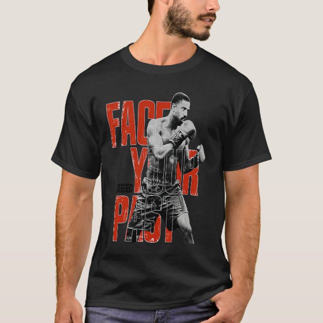 Adonis Creed Face Your Past red typography T-Shirt (Front)