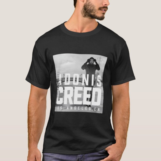 Adonis Creed La Black And White Photography T-Shirt (Front)
