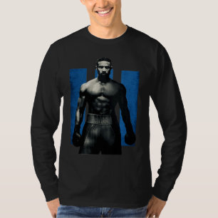 Adonis Creed pose faced forward on III blue T-Shirt
