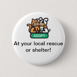 Adopt! 6 Cm Round Badge