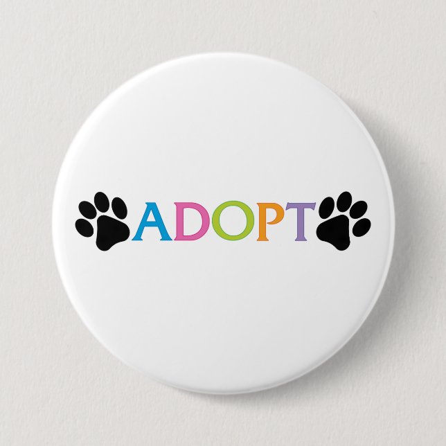 Adopt 7.5 Cm Round Badge (Front)