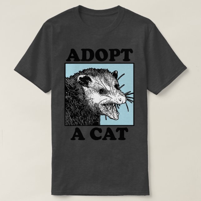 Adopt A Cat Baseball TShirt (Design Front)