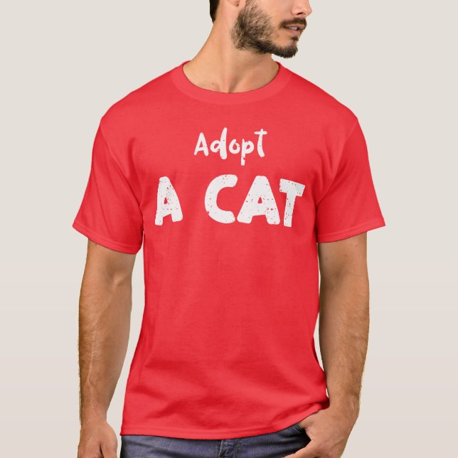 Adopt A Cat Cats T-Shirt (Front)