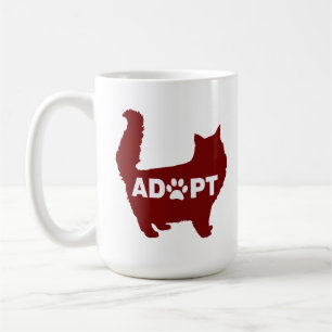 Adopt A Cat for Cat Lovers And Cat Owners Purple Coffee Mug