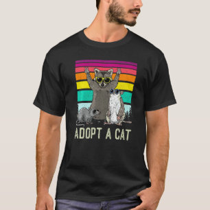 Adopt A Cat In The Box Animal Racoon Opossum Poss T-Shirt