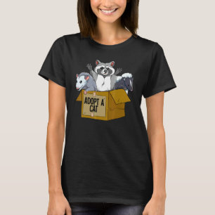 Adopt A Cat Opossum Racoon Rat T-Shirt