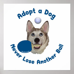 Adopt a Dog Ping Pong Poster