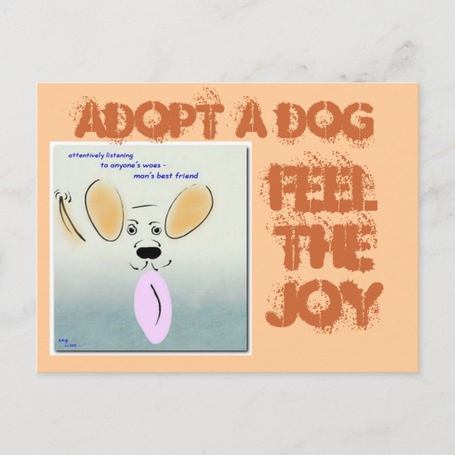 ADOPT A DOG POSTCARD (Front)