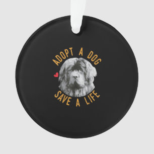 Adopt A Dog Save A Life Rescue Newfoundland Ornament