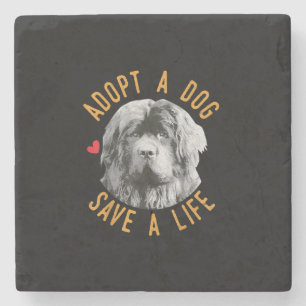 Adopt A Dog Save A Life Rescue Newfoundland Stone Coaster