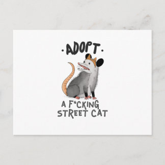 ADOPT A F*CKING STREET CAT POSTCARD