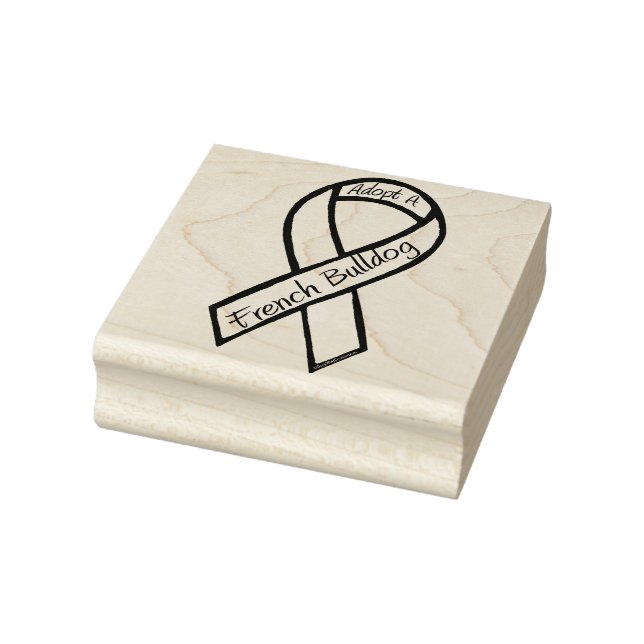Adopt a French Bulldog Rubber Stamp (Stamp)