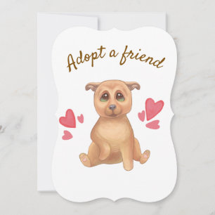 Adopt a friend dog thank you card