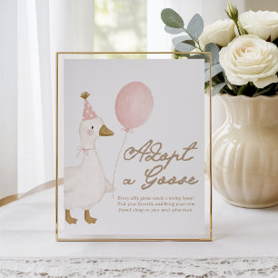 Adopt A Goose Let's Get Goosey Pink Girls Poster