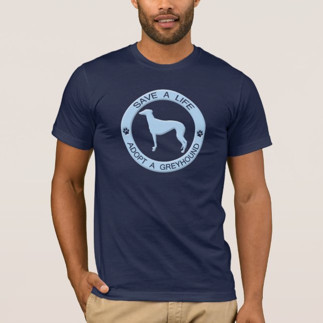 Adopt a Greyhound T-Shirt (Front)