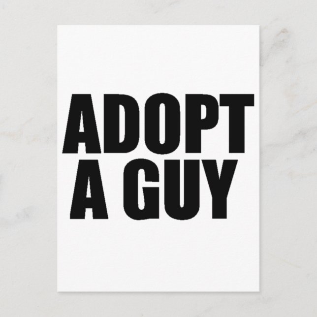 Adopt a guy postcard (Front)