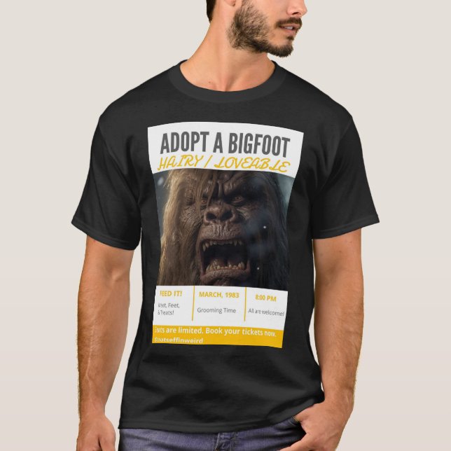 Adopt a Hairy Fella T-Shirt (Front)