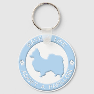 Adopt a Papillon Keychain