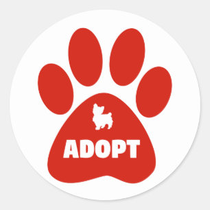 Adopt a pet classic round sticker