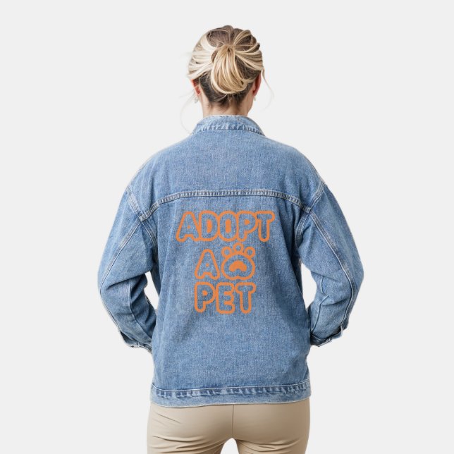 adopt a pet denim jacket (Model)