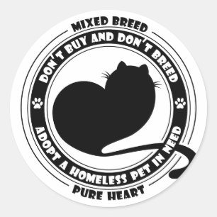 Adopt A Pet In Need Classic Round Sticker
