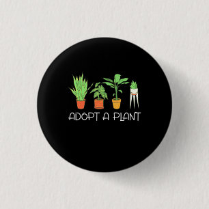 Adopt A Plant 3 Cm Round Badge