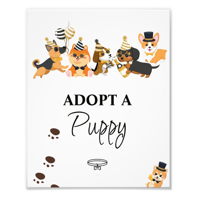 Adopt A Puppy Sign (Front)