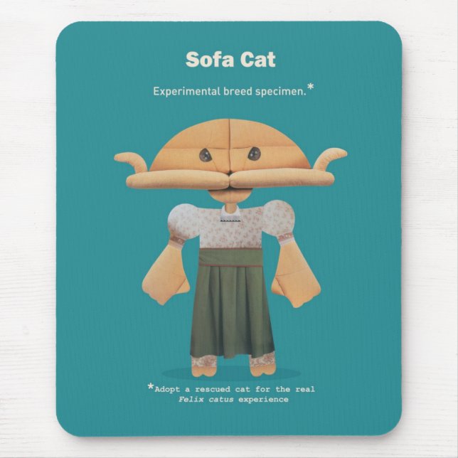 ADOPT A RESCUED CAT! MOUSE PAD (Front)