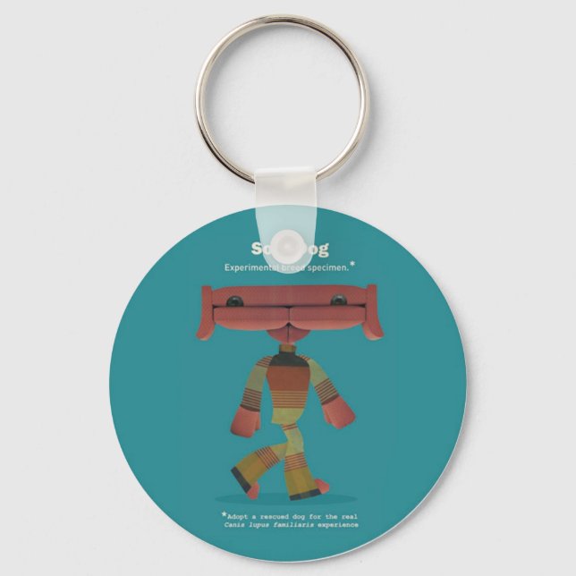 ADOPT A RESCUED DOG! KEY RING (Front)