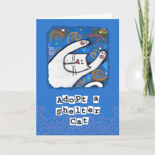 Adopt a Shelter Cat, Love a Cat Thank You Card