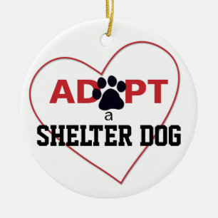 Adopt a Shelter Dog Ceramic Tree Decoration