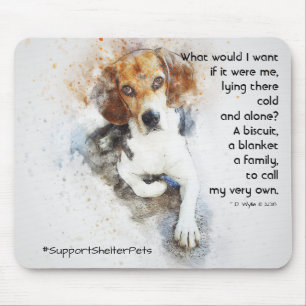 Adopt A Shelter Pet - Beagle Mouse Pad