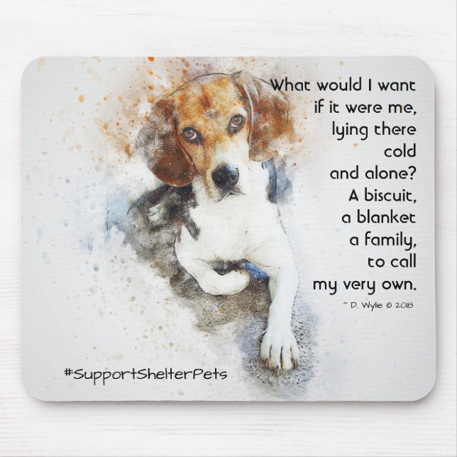 Adopt A Shelter Pet - Beagle Mouse Pad (Front)